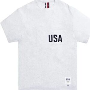NWT Kith for Team USA Quinn Tee in Light Heather Gray